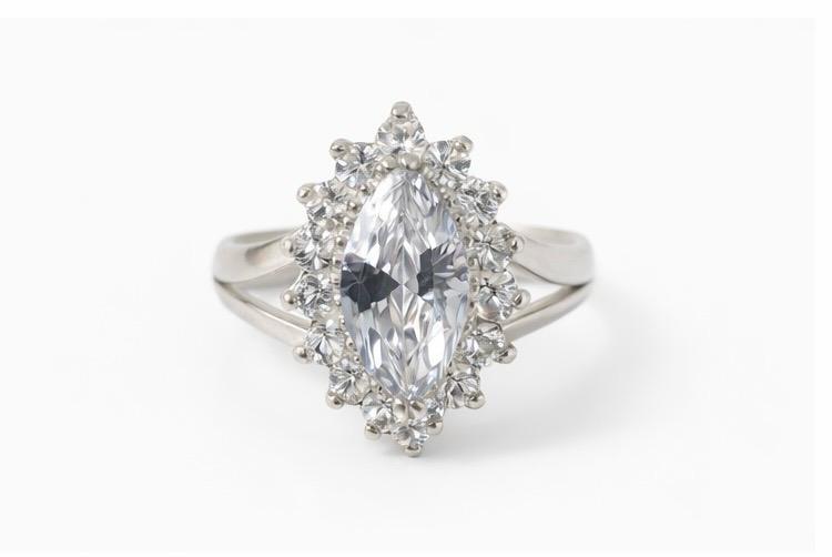 Anillo de Plata 950 con Piedra Central Corte Marquise – Hecho en Perú 🇵🇪