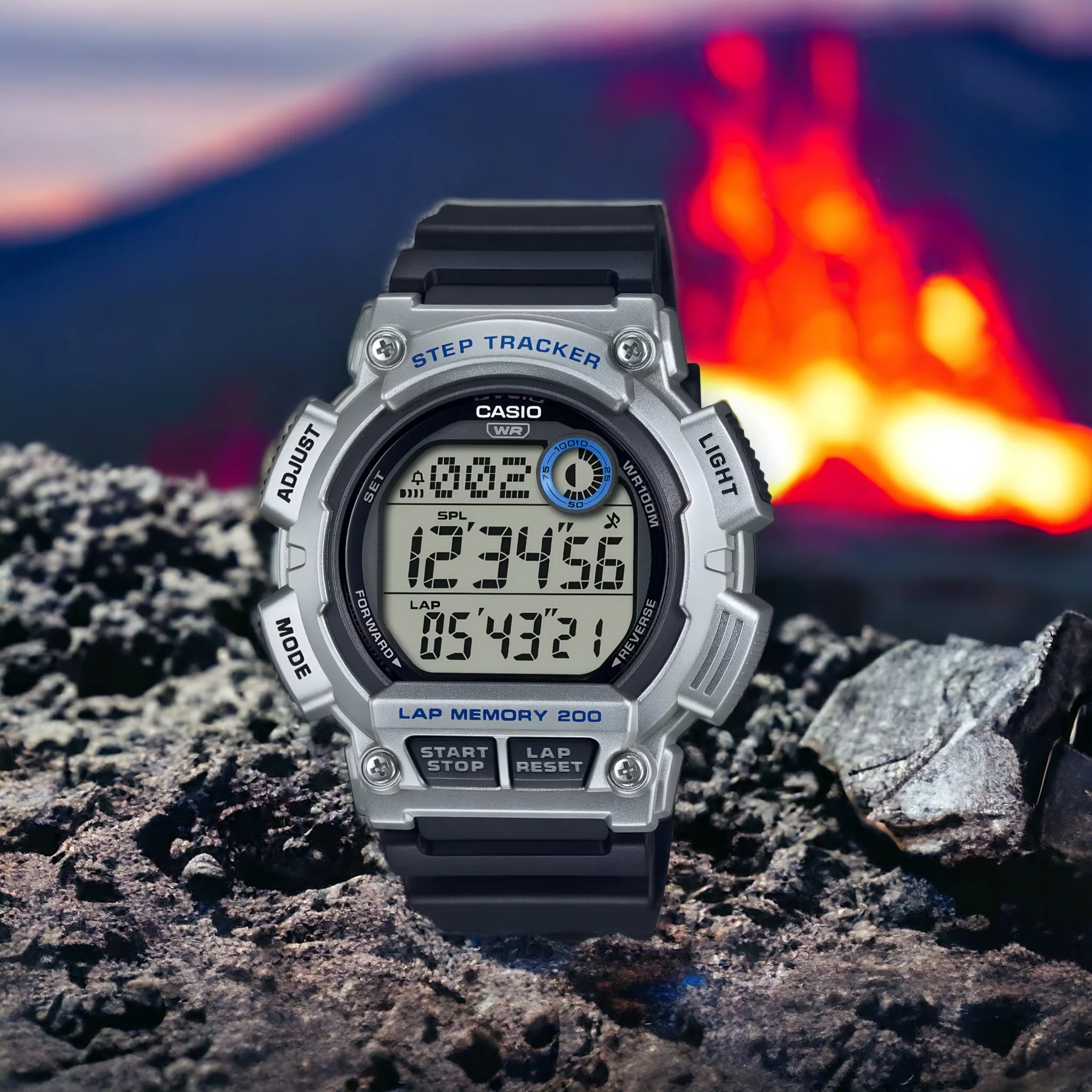 Reloj Casio WS-2100H-1A2V Digital con Sensor de Pasos