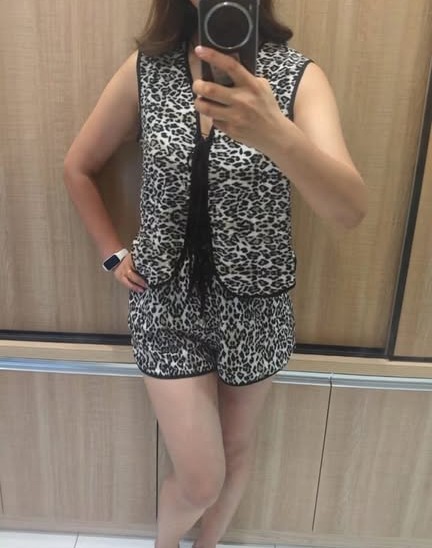 Short Estampado Animal Print (Leopardo) – Cintura Elástica con Cordón